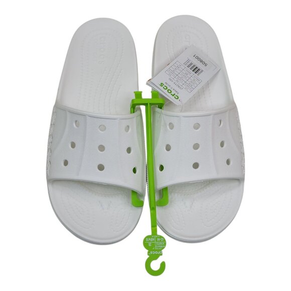Crocs Baya II Slide Sandals White M10 W12 Lightweight Slip-Resistant Shower Shoe - Picture 2 of 11